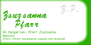 zsuzsanna pfarr business card